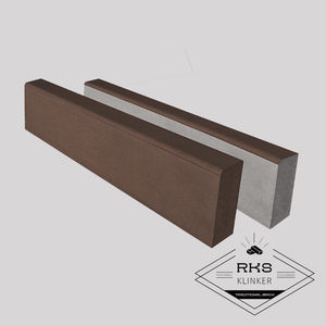 Поребрик тротуарный садовый SteinRus, БР100.20.8R, коричневый п/о