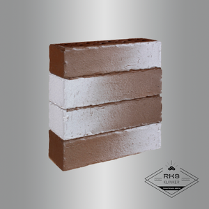 Клинкерный кирпич ЛСР "Нарвик" коричневый с белым, винтаж, 0,7 НФ