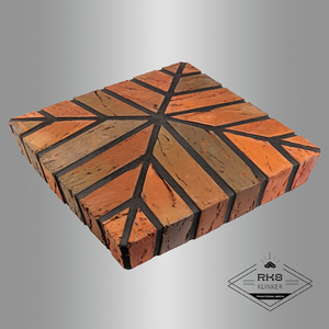 Кирпичные колпаки на столб "Баварская кладка", Кора Дуба, шов Чёрный