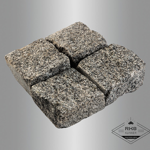 Гранитная брусчатка Каменогорская, Колотая, 100x100 мм