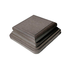 Комплект крышка и юбка для столба из ДПК Outdoor, темно- коричневый