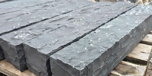 Палисад из известняка RKS SLATE Belgian Black колотый (1)