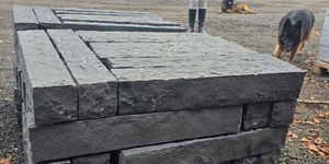 Палисад из известняка RKS SLATE Belgian Black колотый (2)
