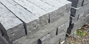 Палисад из известняка RKS SLATE Belgian Black колотый (10)