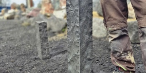 Палисад из известняка RKS SLATE Belgian Black колотый (7)