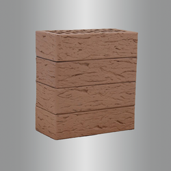Кирпич облицовочный ЛСР, Светло-коричневый, Рустик, 1НФ в Ростове-на-Дону
