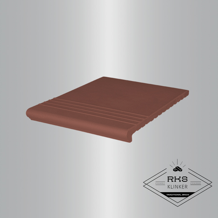 Клинкерная ступень венецианская рифленая, 03 Natural brown, 330x245x14 в Ростове-на-Дону