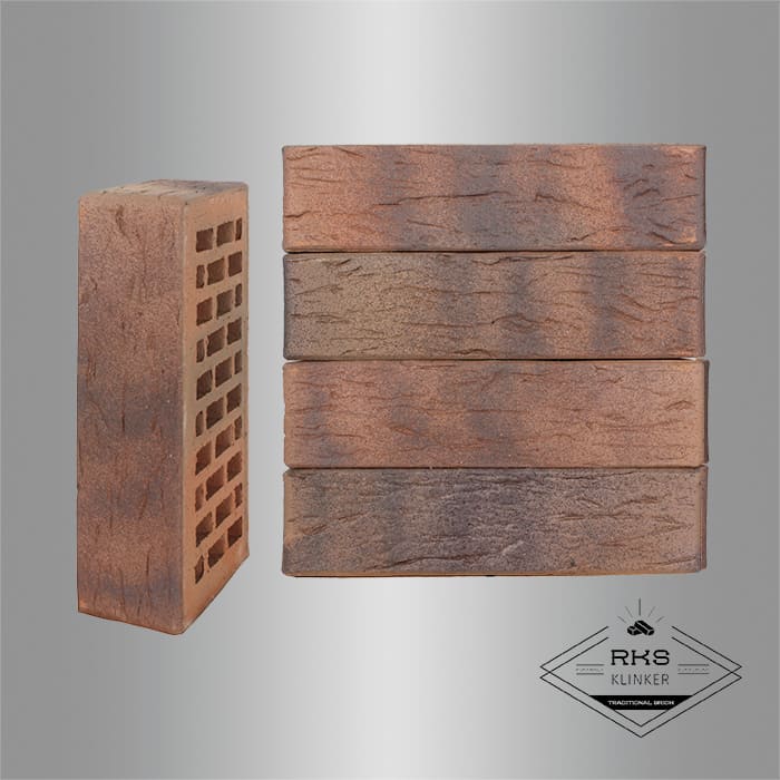 Кирпич облицовочный ЛСР, Ореховый флэш, Рустик, 1НФ в Ростове-на-Дону