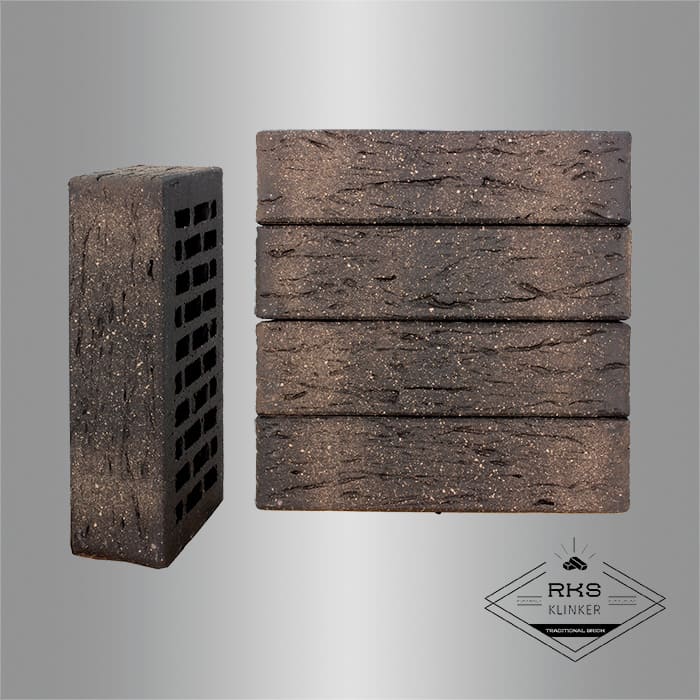 Кирпич облицовочный ЛСР, Графитовый с посыпкой, Рустик, 1НФ в Ростове-на-Дону