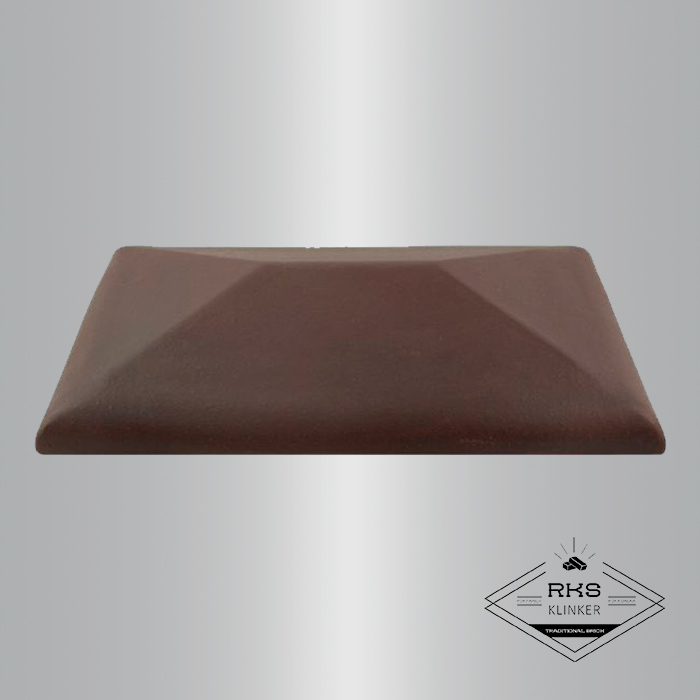 Клинкерный колпак на столб ZG Clinker, СР 300х425 мм, вишнёвый в Ростове-на-Дону