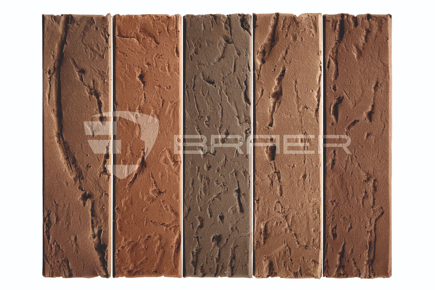 Облицовочный кирпич BRAER MAX, Кора дуба, М200, 1 НФ в Ростове-на-Дону