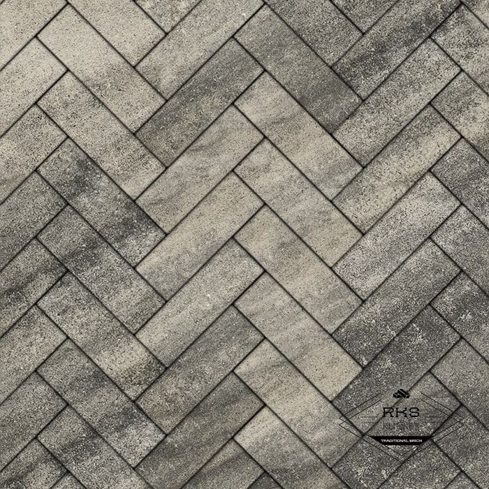 Тротуарная плитка ПРЯМОУГОЛЬНИК - Б.8.П.8, Листопад гладкий, Антрацит в Ростове-на-Дону