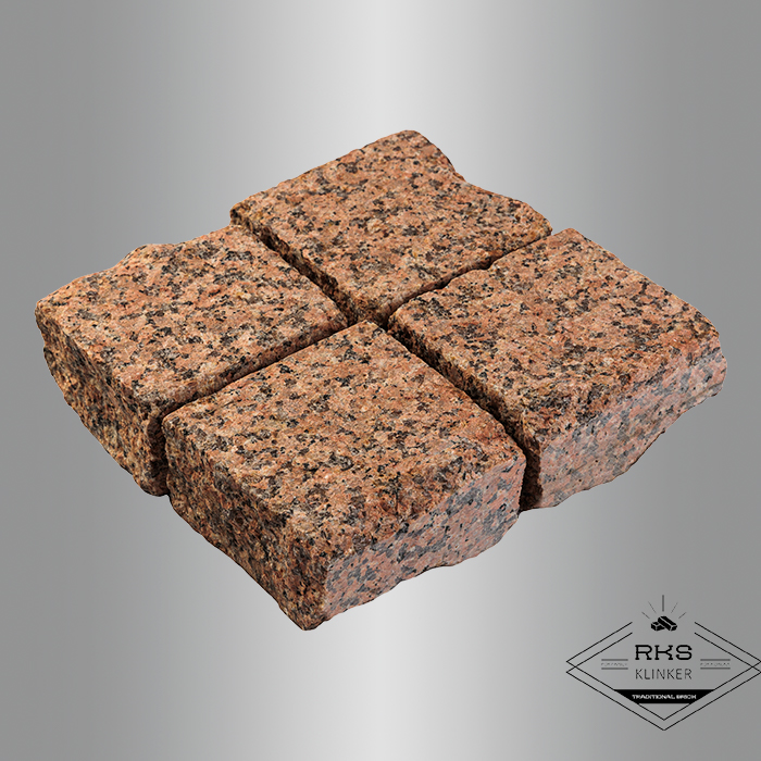 Гранитная брусчатка Жельтау-5, Француженка, 100x100х50 мм в Ростове-на-Дону