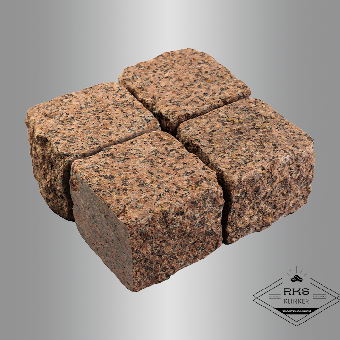 Гранитная брусчатка Жельтау-5, Француженка, 100x100 мм в Ростове-на-Дону