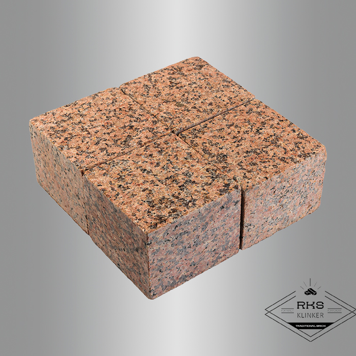 Гранитная брусчатка Жельтау-5, Пиленая, 100x100 мм в Ростове-на-Дону