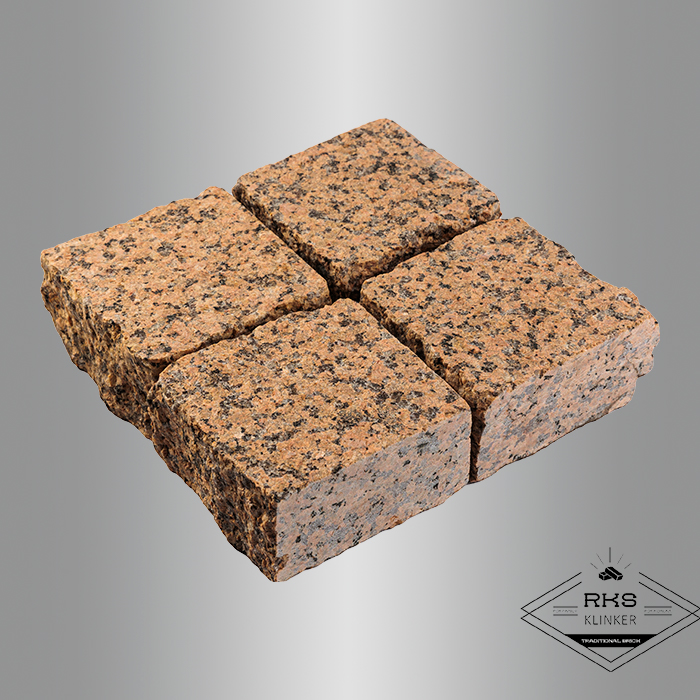 Гранитная брусчатка Жельтау-2, Француженка, 100x100 мм в Ростове-на-Дону