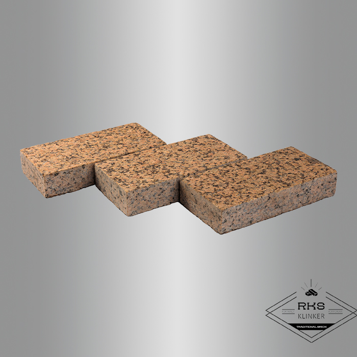 Гранитная брусчатка Жельтау-2, Пиленая, 100x200х30 мм в Ростове-на-Дону