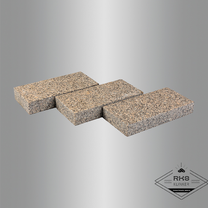 Гранитная брусчатка Сосновый бор, Пиленая термо, 200x100x30 мм в Ростове-на-Дону