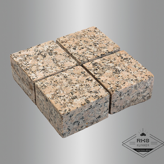 Гранитная брусчатка Жельтау-2, Пиленая, 100x100х50 мм в Ростове-на-Дону