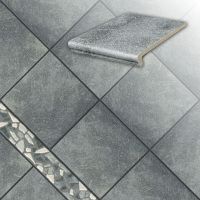 Напольная клинкерная ступень - флорентинер Roccia, 840 grigio в Ростове-на-Дону