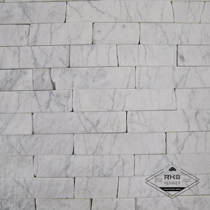 Фасадный камень Полоса - Мрамор Bianco Carrara в Ростове-на-Дону
