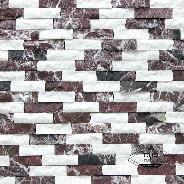 Фасадный камень Полоса - Мрамор Marble Cherry в Ростове-на-Дону