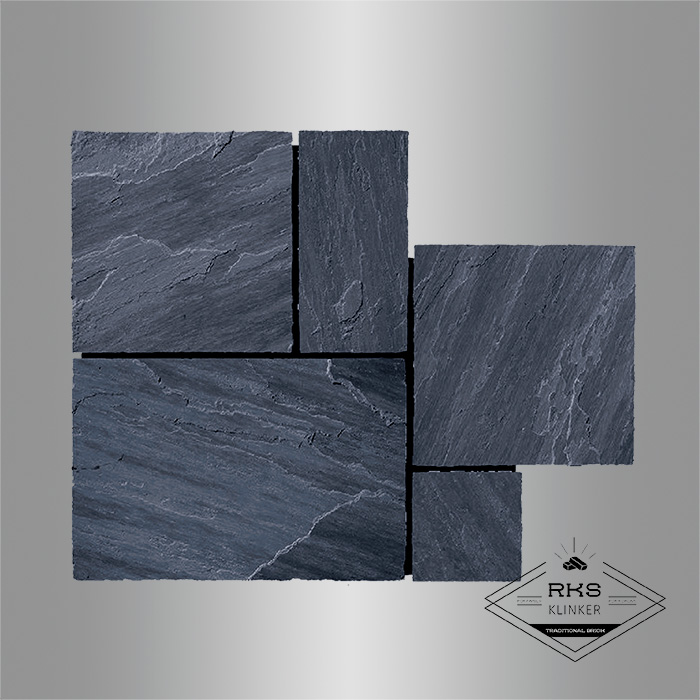 Мозаика из камня известняк RKS SLATE Belgian Black в Ростове-на-Дону