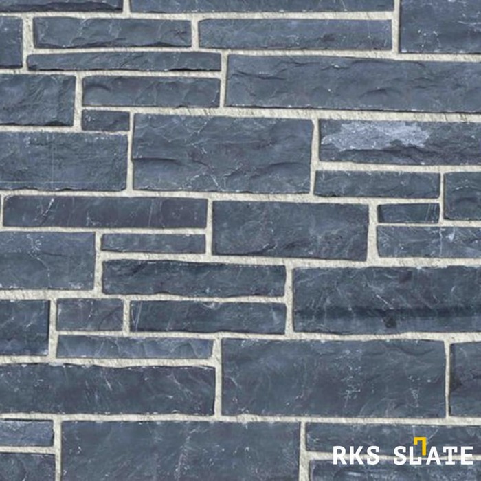 Фасадный облицовочный камень Black Slate Strips в Ростове-на-Дону