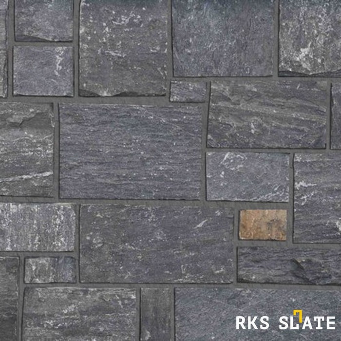 Фасадный облицовочный камень Black Slate Castle в Ростове-на-Дону