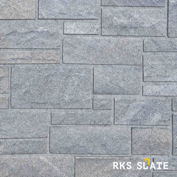 Фасадный облицовочный камень Grey Quartz Castle в Ростове-на-Дону