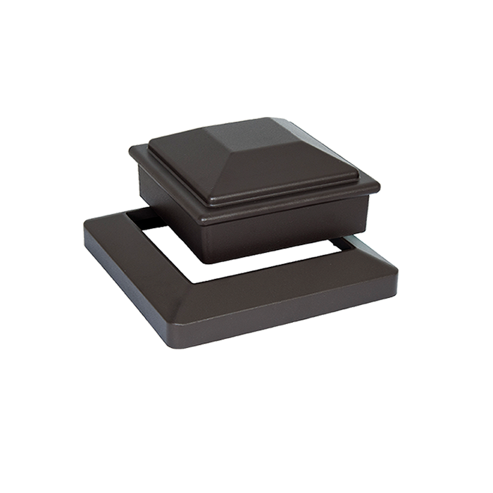 Крышка и юбка из алюминия для ограды из ДПК KOMODO,темно-коричневый в Ростове-на-Дону