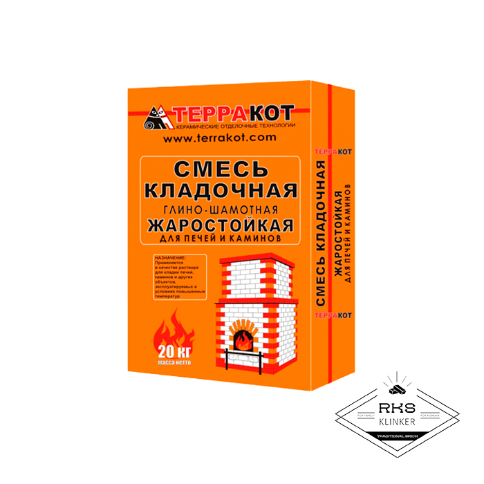 Смесь кладочная глино-шамотная Терракот, 20кг в Ростове-на-Дону