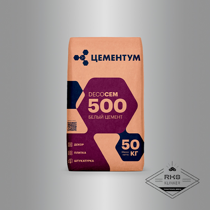 Цемент белый ЦЕМЕНТУМ DecoCEM 500, 50 кг в Ростове-на-Дону