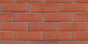 Клинкерный кирпич ЛСР Лондон красный, Береста 0,7НФ на сером шве