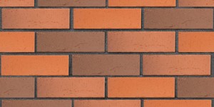 Клинкерный кирпич ЛСР Ричмонд красный флэшинг, Винтаж, 0.7НФ на графитовом шве
