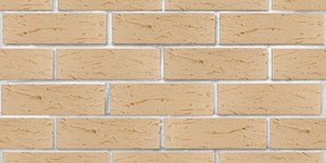 Кирпич облицовочный ЛСР, бежевый, рустик, 1 НФ на белом шве