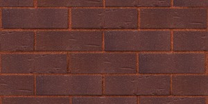 Клинкерный кирпич ЛСР Порту тёмно-красный с бордовым песком, 0,7 НФ на терракотовом шве