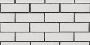 Клинкерный кирпич ЛСР Вернамо белый, поверхность винтаж, 0,7 НФ на графитовом шве