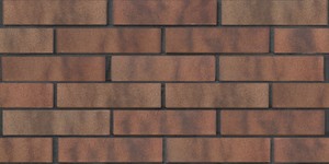 Кирпич облицовочный ЛСР, Ореховый флэш, Гладкий, 1НФ на графитовом шве