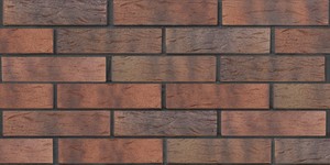 Кирпич облицовочный ЛСР, Ореховый флэш, Рустик, 1НФ на графитовом шве