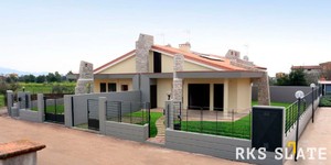 Фасад из 3D панели RKS SLATE Сланец Beige Slate Classic купить натуральный камень для фасада (3)
