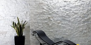 Белый камень для стен в интерьере купить 3D панели RKS SLATE Кварцит White Quartz Modern (3)