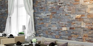 Каменные стены в интерьере ресторана, бара, кафе фото 3D панели RKS SLATE Cланец Multicolor Classic заказать с доставкой (1)