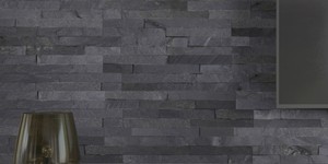 Черный камень для стен интерьера купить 3D панели RKS SLATE Сланец Matt Black Slate Classic (1)