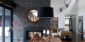 Облицовка камина черным камнем фото 3D панели RKS SLATE Сланец Black Slate купить в РКС Клинкер (3)