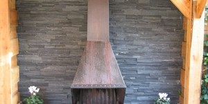 Камень для стены за печь 3D мозаика из камня RKS SLATE Сланец Black Bark Rockface купить