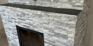 Печь из камня 3D панели RKS SLATE Мрамор Cloudy Grey (2)