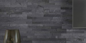 Черный камень для стен интерьера купить 3D панели RKS SLATE Сланец Matt Black Slate Classic (1)