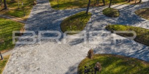 Дорожки из тротуарной плитки БРАЕР Сити 600х300 ночь и Лувр 200х200 ночь - Нижний парк в Липецке (4)