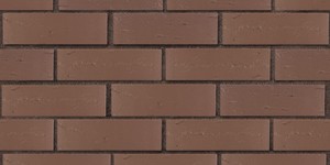 Кирпич облицовочный ЛСР, тёмно-коричневый, Рустик, 1НФ на коричневом шве
